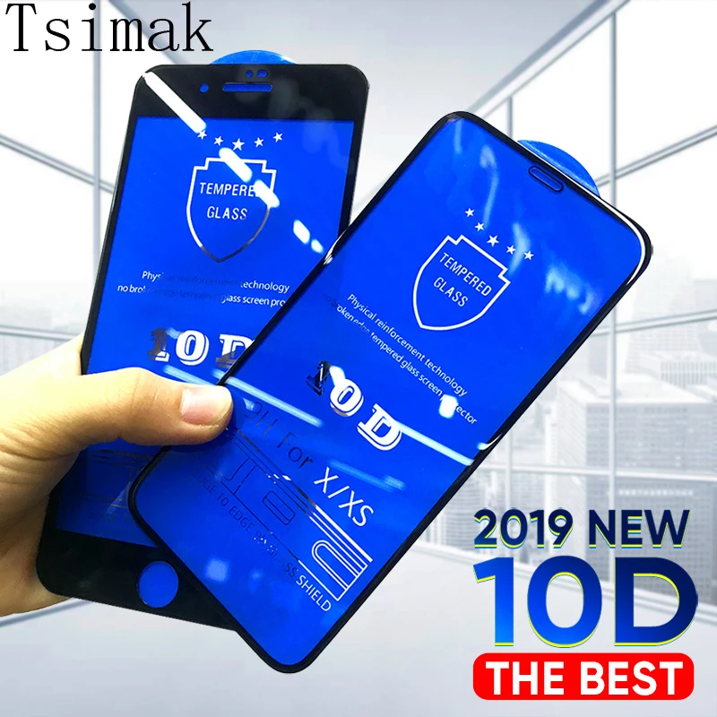 

Tempered Glass For iPhone 11 Pro Max XS XR X 7 8 Plus 6s 6 Screen Protector 5D 6D 9D 10D Full Coverage Glass Protective Film