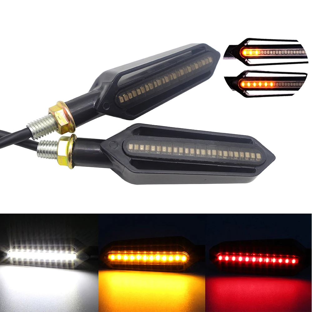 

Universal Motorcycle Turn Signals LED Light Flowing Water Blinker Flashing Indicator FOR honda msx 125 jawa xvs 650 yamaha fz16