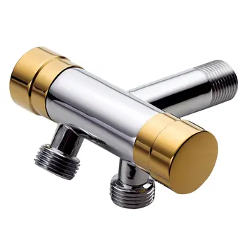 

Airbrush Valve Copper Sprayer Double Outlet Washing Nozzle Triangle Valve for Bathroom Washing Machine Toilet Bidet