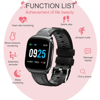 

Smart Watch Heart Rate Blood Pressure Monitor IP67 Waterproof TF9 1.3 Inch Full Screen Touch Wristwatch Men's Sports Smart Watch