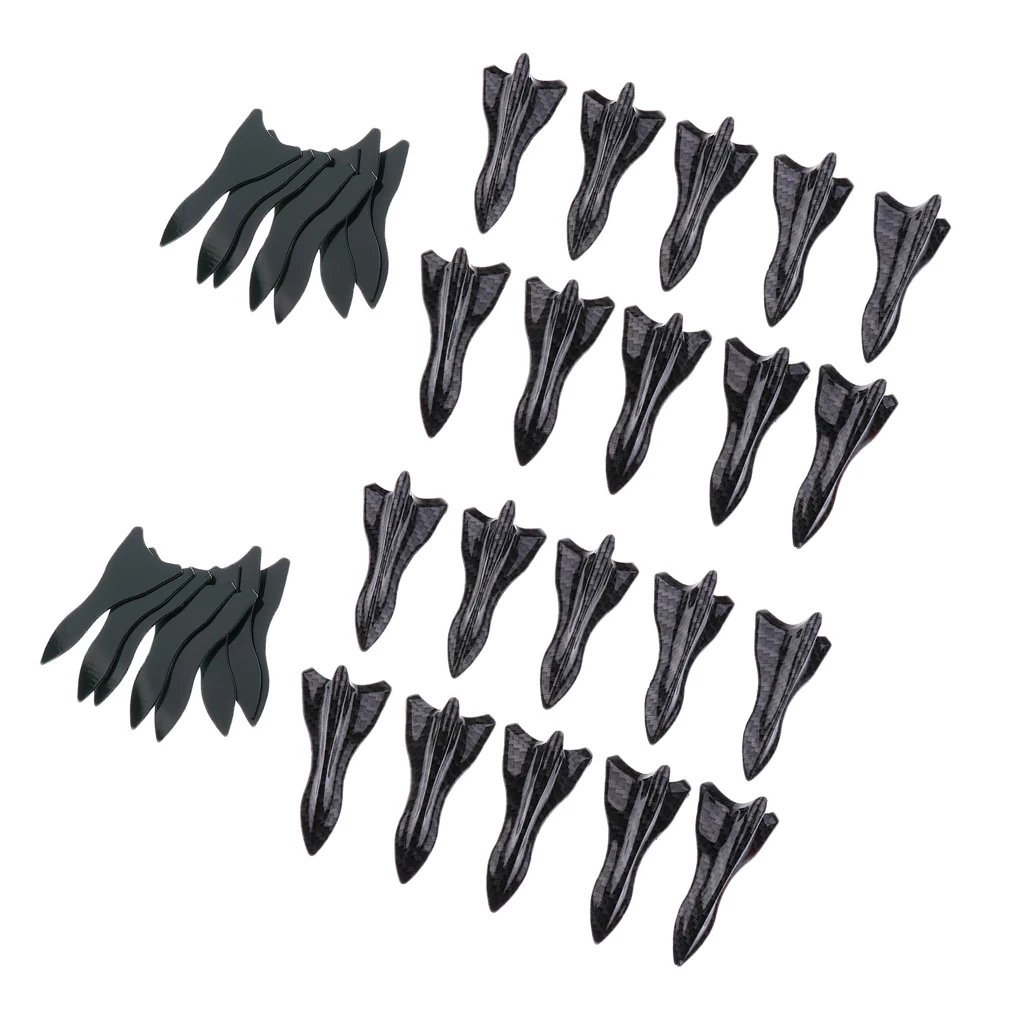 Car Shark Fin Roof Spoiler Diffuser Vortex Generator, Body Diffuser Fins, Universal Fit(20PCS)