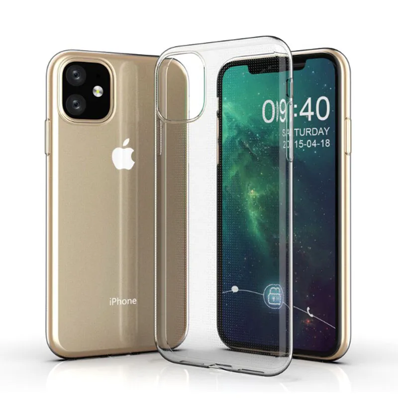 Прозрачный чехол для телефона iPhone 11 2019 силиконовый мягкий прозрачный Pro Max 5 8
