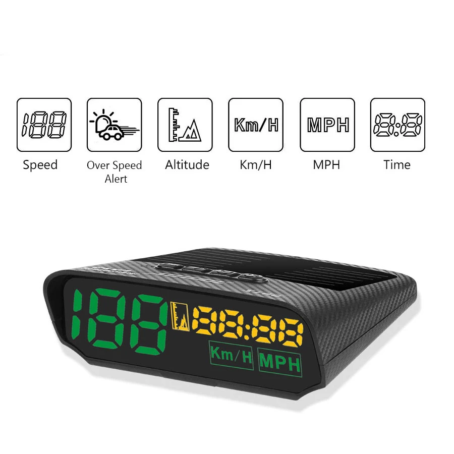 AUTOOL X100 Универсальный Автомобильный HUD gps дисплей км/ч MPH Превышение скорости