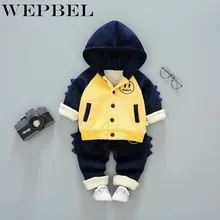 WEPBEL/Одежда для детей; осенне-зимняя одежда для маленьких мальчиков и девочек; комплект одежды для детей; Рождественский костюм; комплект одежды