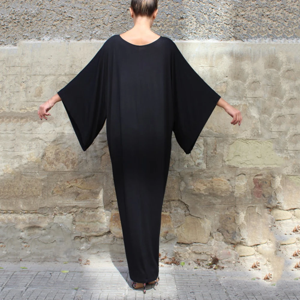 Women Vintage Dress spring summer Solid Casual Loose Pockets Long Maxi Vestidos Robe eid ramadan kaftan robe VKDR1877