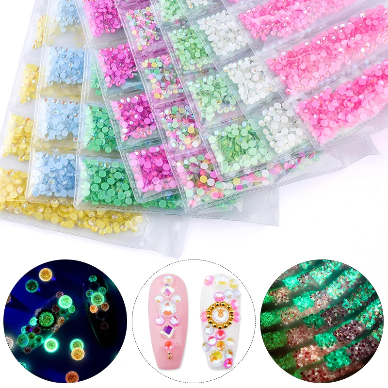 SS16 SS20 SS30 Glitter Crystal Clear Rhinestones Nail Art 3D Decoration  Silver Flatback Rhinestones Gems