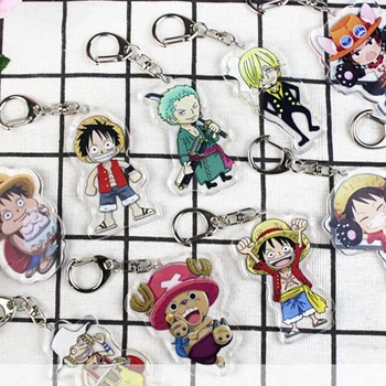 

10 Styles Japanese Anime ONE PIECE Keychain Roronoa Zoro Double Sided Arcylic Key Chain Women Men Jewelry Cosplay Chaveiro Gifts