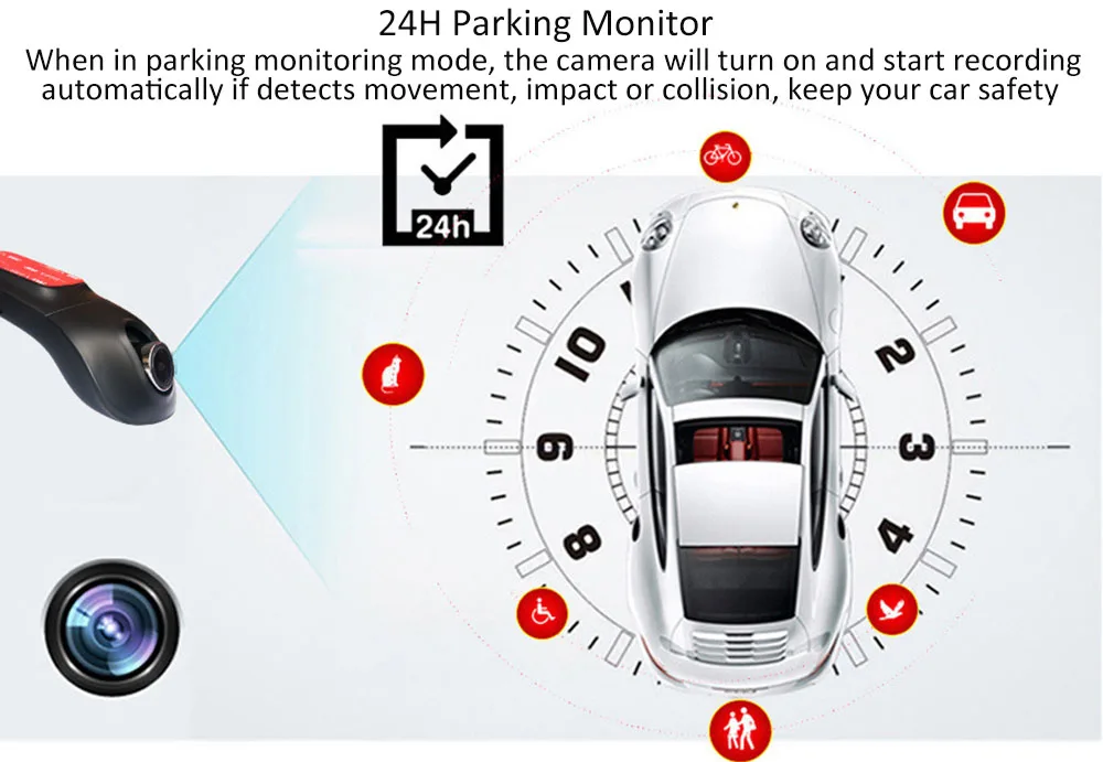 Автомобильный видеорегистратор Wi-Fi 1080P Full HD Dash Cam Автомобильная камера видео Автомобильный видеорегистратор регистратор автомобильная видеокамера детектор движения монитор Регистратор
