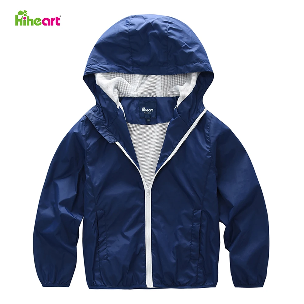

Hiheart 3-8T Kids Boys Girls Clothes Lightweight Hooded Jacket Waterproof Windproof Breathable Outerwear Kids Sports Windbreaker