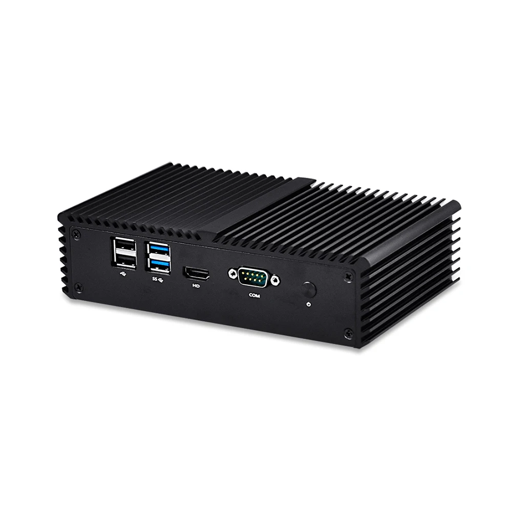Qotom Мини ПК 4 lan Core i3 i5 i7 Pfsense брандмауэр микро безвентиляторный мини Linux Ubuntu