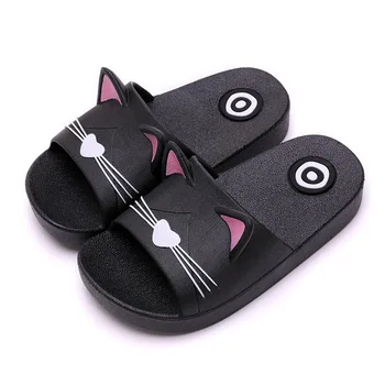 

2020 Children Slippers Boy Girls Cartoon Cat Shoes Summer Toddler Flip Flops Baby Indoor Girls Slippers Beach Swimming Slipper
