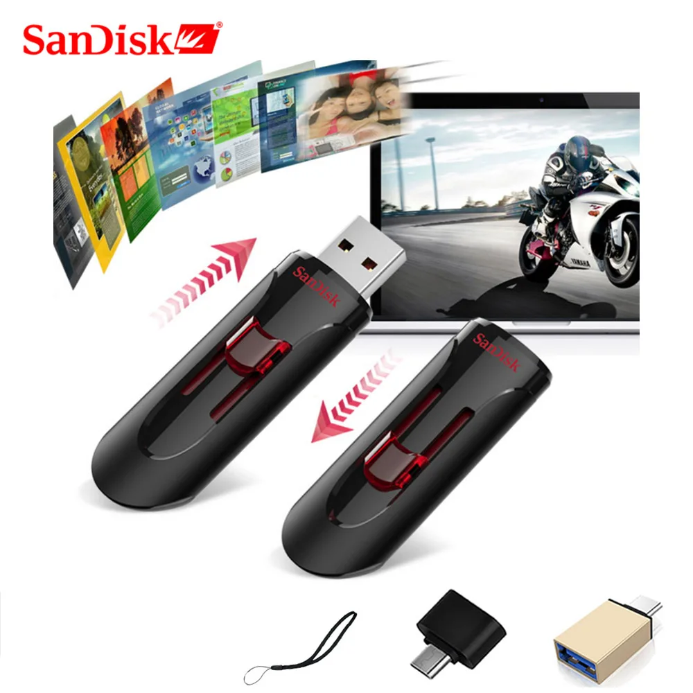 USB флеш накопитель Sandisk 128 ГБ 64 32 256 16 Гб|USB флэш-накопители| |