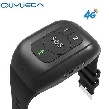 어르신용 GPS 추적 팔찌, 낙상 감지 경고 SOS 버튼, 긴급 통화, 1000mAh 방수 트래커, 4G 스마트 로케이터