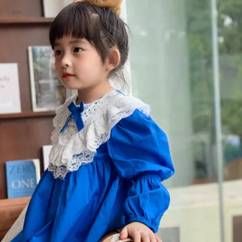 

MILANCEL 2020 Autumn new kids dress for girls vintage dress for girl lace collar girls party dress