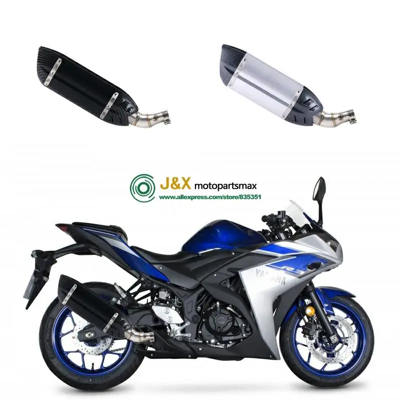 MT-03 MT03 мотоцикл глушитель трубы среднего звенья трубы Escape для YAMAHA YZF-R3 R3 R25 R30 слипоны