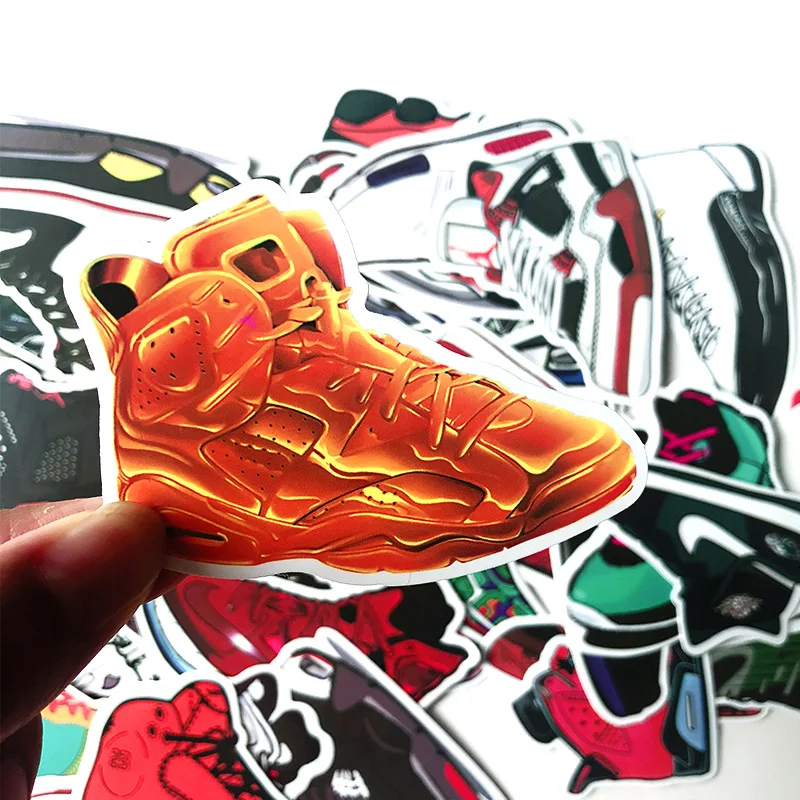 Sneakers Theme Stickers Sports Shoes Waterproof Vinyl Scrapbook Stickers Car Motorcycle Bicycle Luggage Decal for Boys Kids