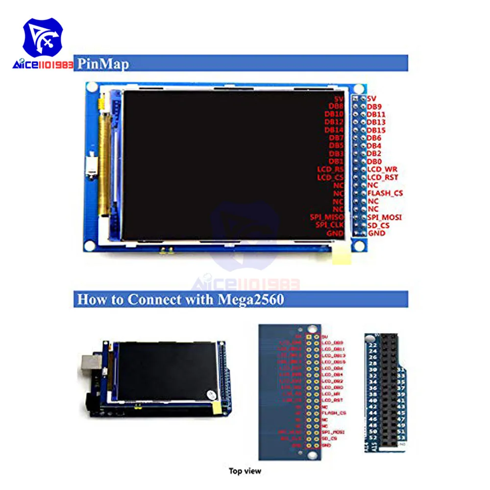 kuman tft lcd 3.5 arduino made in china