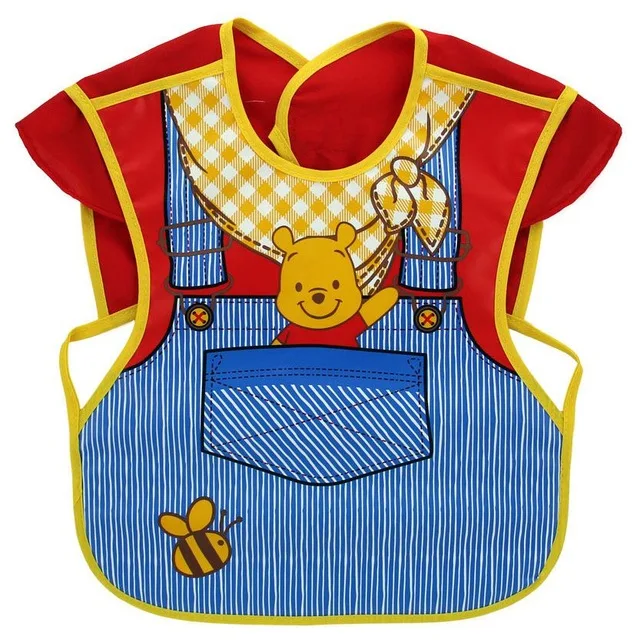 Disney Cute Baby Bibs Waterproof Short Sleeve Apron Children Feeding Smock Bib Burp Clothes Soft Eat Toddler Baberos Bavoir Bibs - Цвет: 5