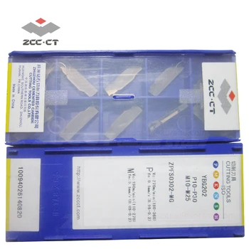

10pcs ZCC parting insert ZPFS0302-MG YBG202 3mm turning tool cutter single cut blade