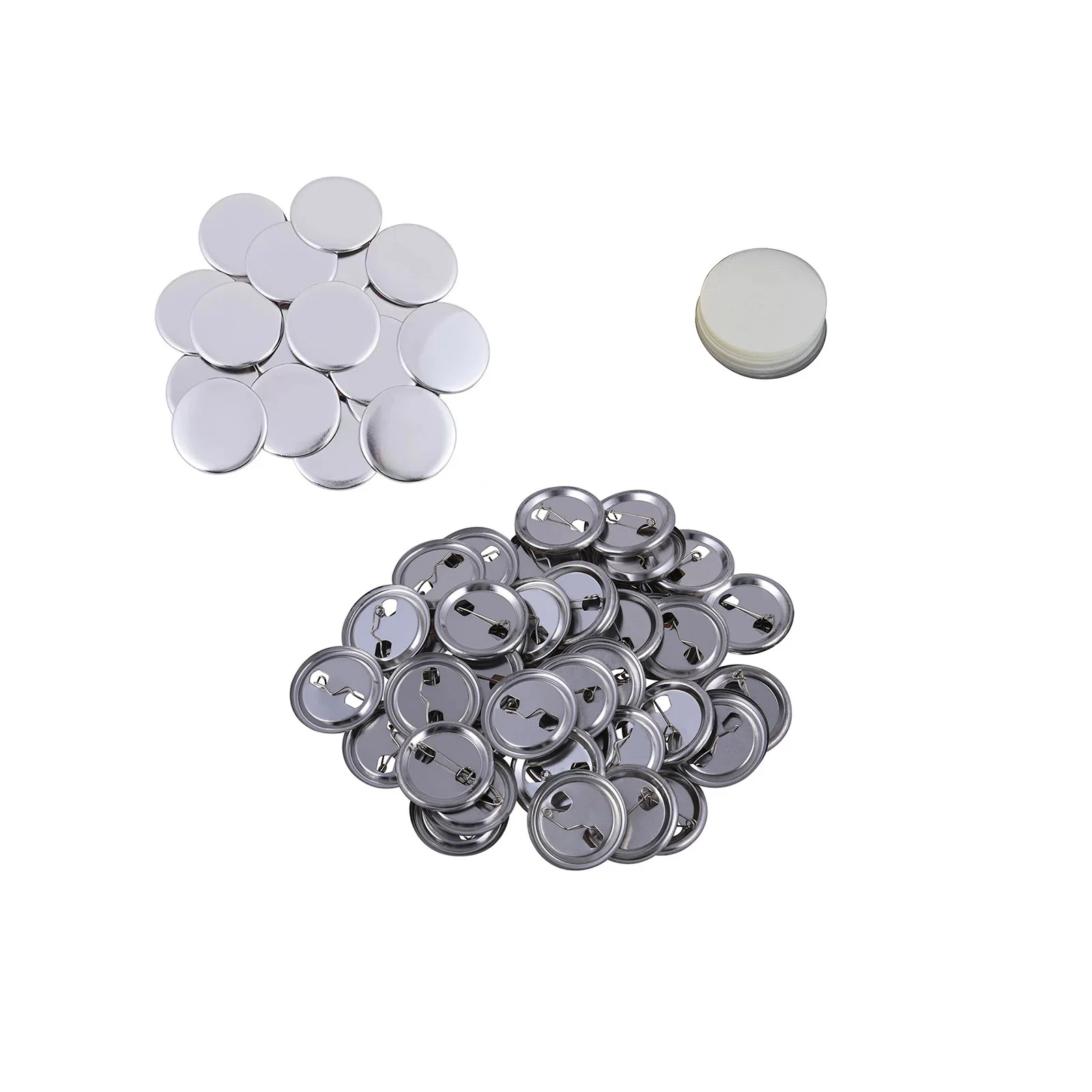 200Pcs Blank Badge Pin Button Maker Parts Material Supplies 25-58MM DIY Button  Maker Making Punch