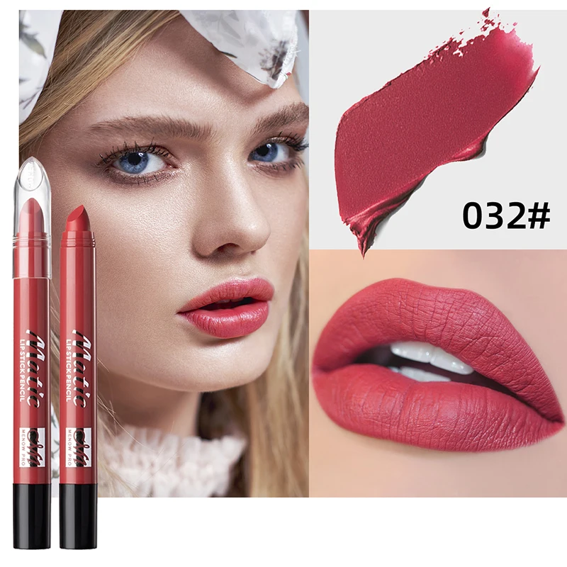 MENOW 6-color матовая тумана Kiss Proof вращающаяся губная помада ручка L549