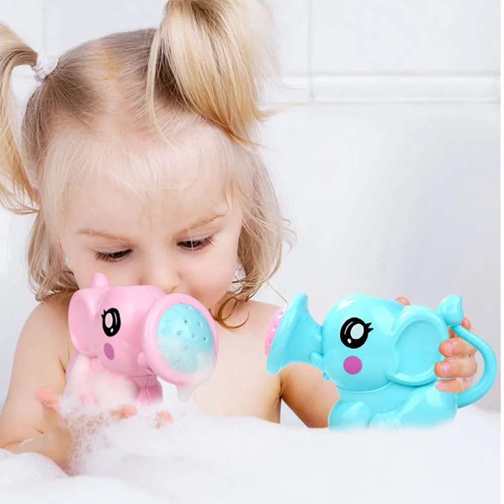 Baby Shower Bath Toys Cute Small Elephant Animal Watering Pot Beach Play Sand Bathing Water Spraying Tool For Toddler Boys Girls