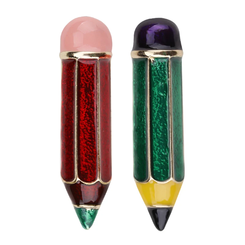 H580208X设计师绿色铅笔胸针 (11)