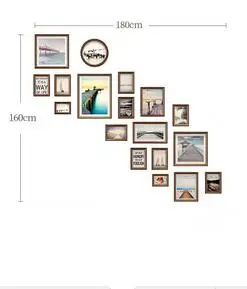 

18 PCS/SET WALL HANGING PHOTO FRAME LANDSCAPE PICTURE SOLID WOOD PHOTO FRAMES FAMILY PORTRAIT WALL ORNAMENTS HOME DECORATION