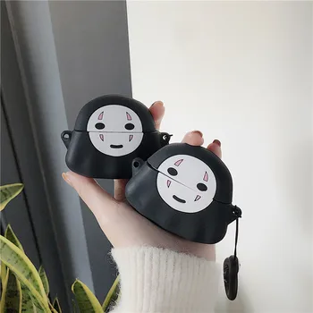 

3D Japan Cute Cartoon Spirited Away No Face Man Headphone Cases For Apple Airpods Pro 3 Soft Silicone Earphone Protection Cover