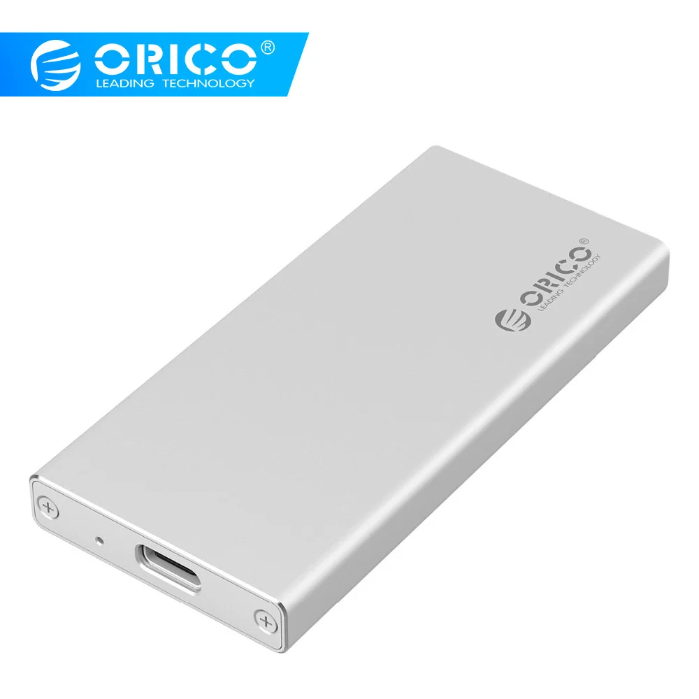 ORICO алюминиевый USB3.1 type-C mSATA SSD корпус USB3.0 mSATA SSD чехол винтовой фиксации с кабелем для передачи данных для Windows/Linux/Mac