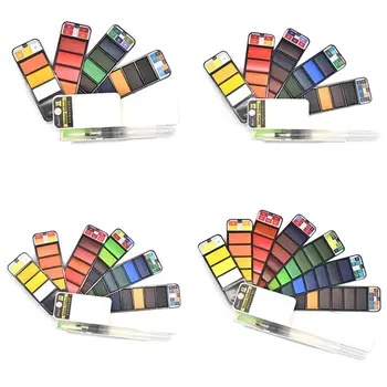 

Pigment Paints Set Solid Watercolor With Waterbrush For Drawing Painting Watercolors collapsible suit