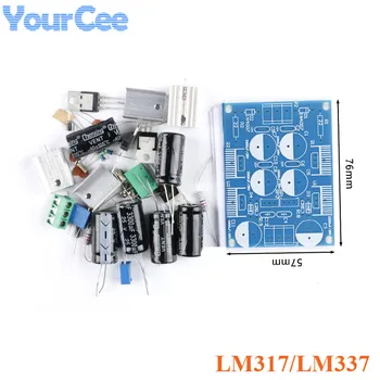 

DIY LM317/LM337 Kit Power Module Adjustable Voltage Regulator Switch Resettable Fuse Electrolytic Capacitor Board DC1.25-37V