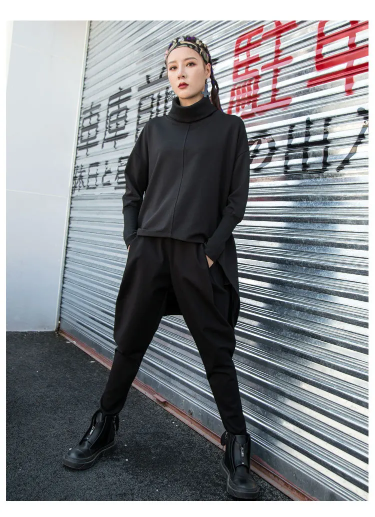 Johnature Fashion Casual Autumn Winter New Soild Color Full Length Pants Women Elastic Waist Loose Japanese Harem Pants