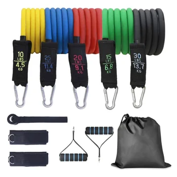 

11pcs/set Pull Rope Fitness Exercises Resistance Bands Latex Tubes Pedal Excerciser Body Training Workout Yoga Fitness Pull Rope