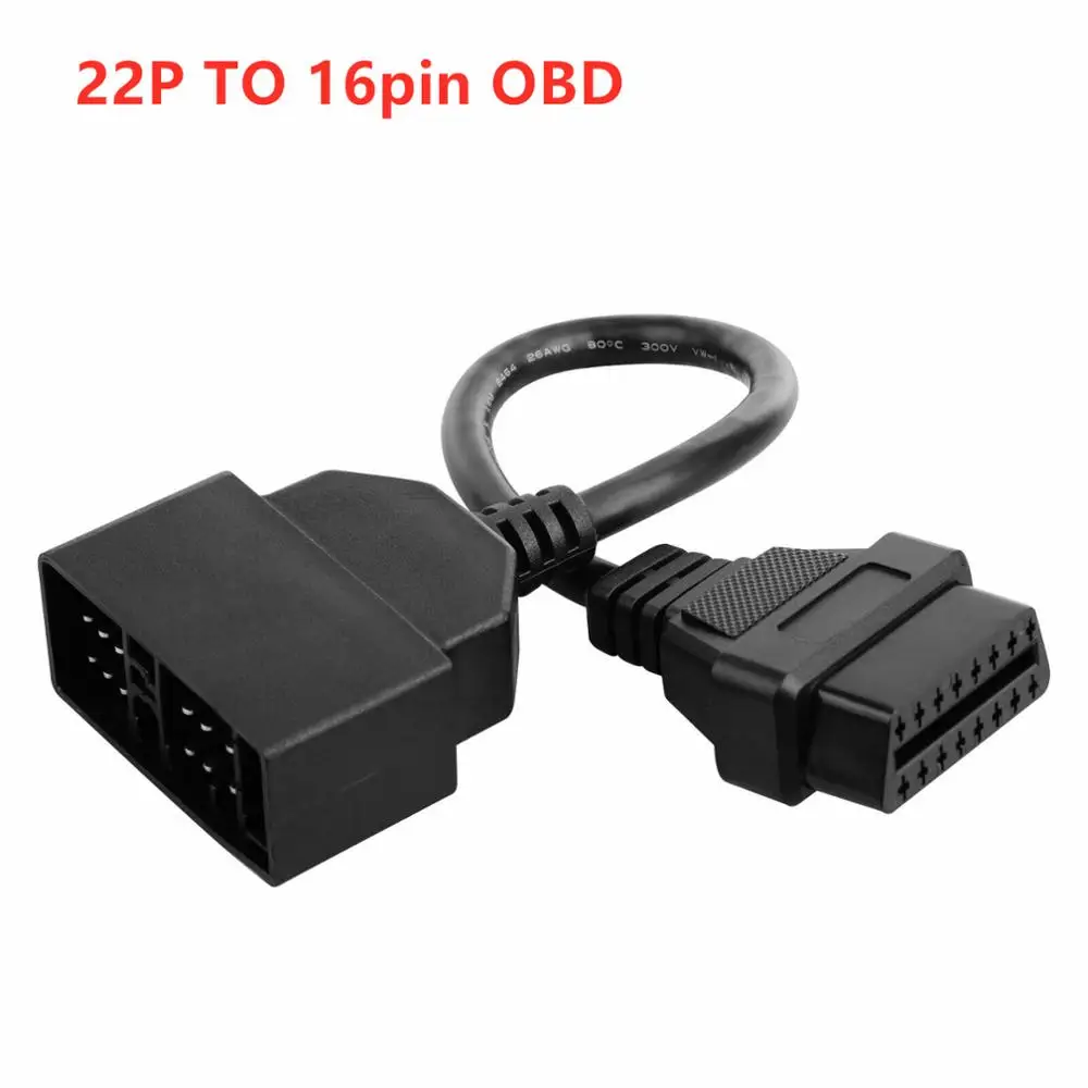 

Best Price Connector Cable for Toyota 22pin OBD1 to ODB2 16pin For Toyota 22PIN OBDII I Cable Adapter Transfer For Toyota
