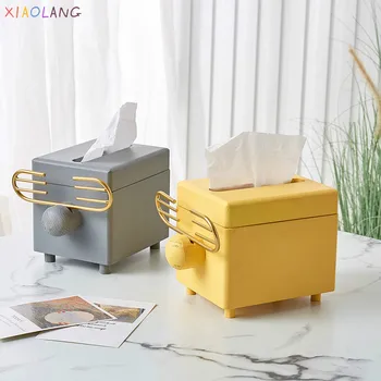 

Creatice Wooden Quality Deer Tissue Boxes European Style Hanging Jewelry Home Decoration Ornaments Napkin Holder Box