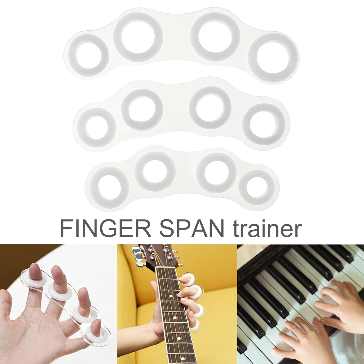 Guitarra Dedo de formación Piano ejercitador de manos empuñadura tensión de entrenador para niños adultos con manos y accesorios de guitarras| - AliExpress