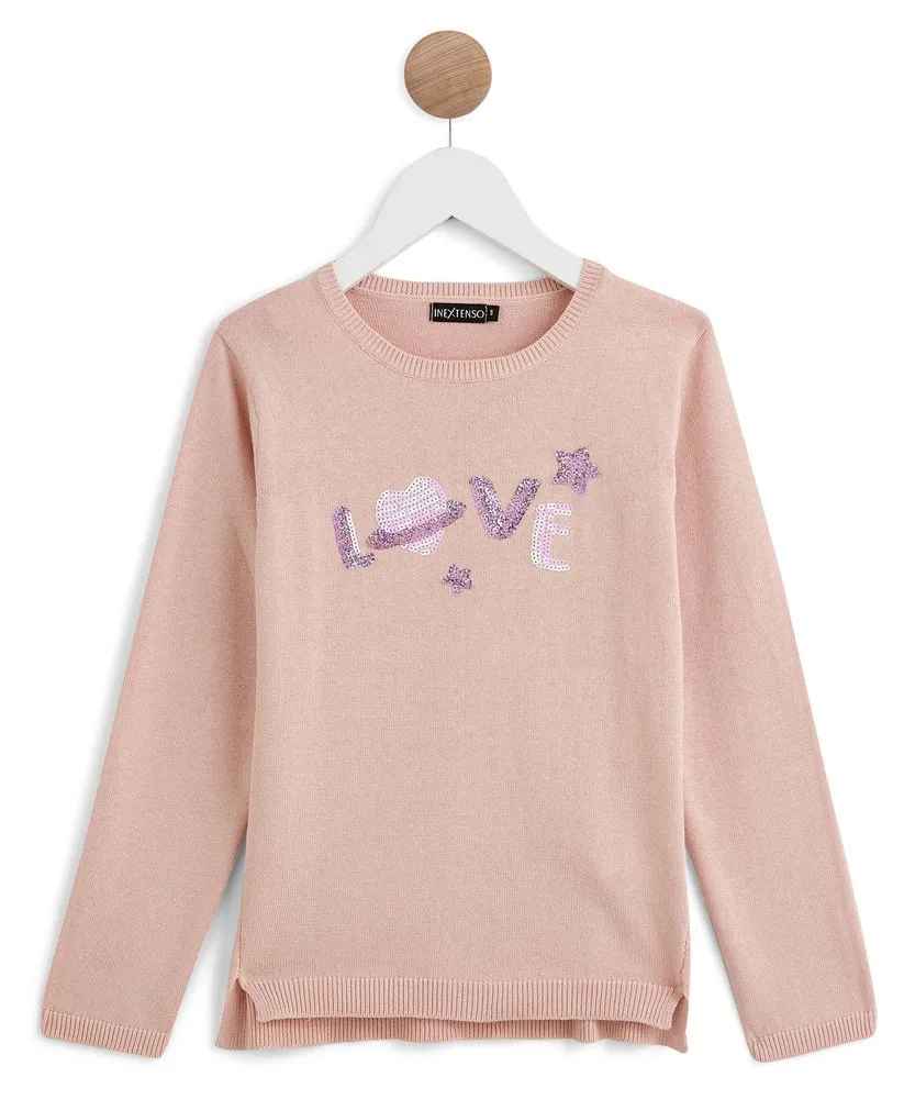 Джемпер «LOVE» розовый In Extenso