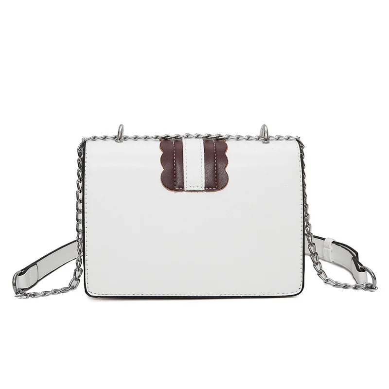 

2019 New Style Sawteeth Square Sling Bag Double Compartment Color Rivet Shoulder Oblique WOMEN'S Bag