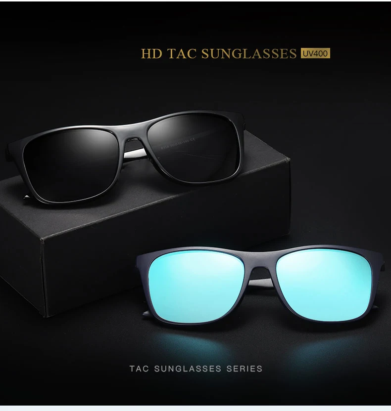 

YUSIYIXING Retro men sunglasses Outdoor Anti-Reflective Polarized Sunglasses UV400 Mirror Driving men/women General Eyewear for