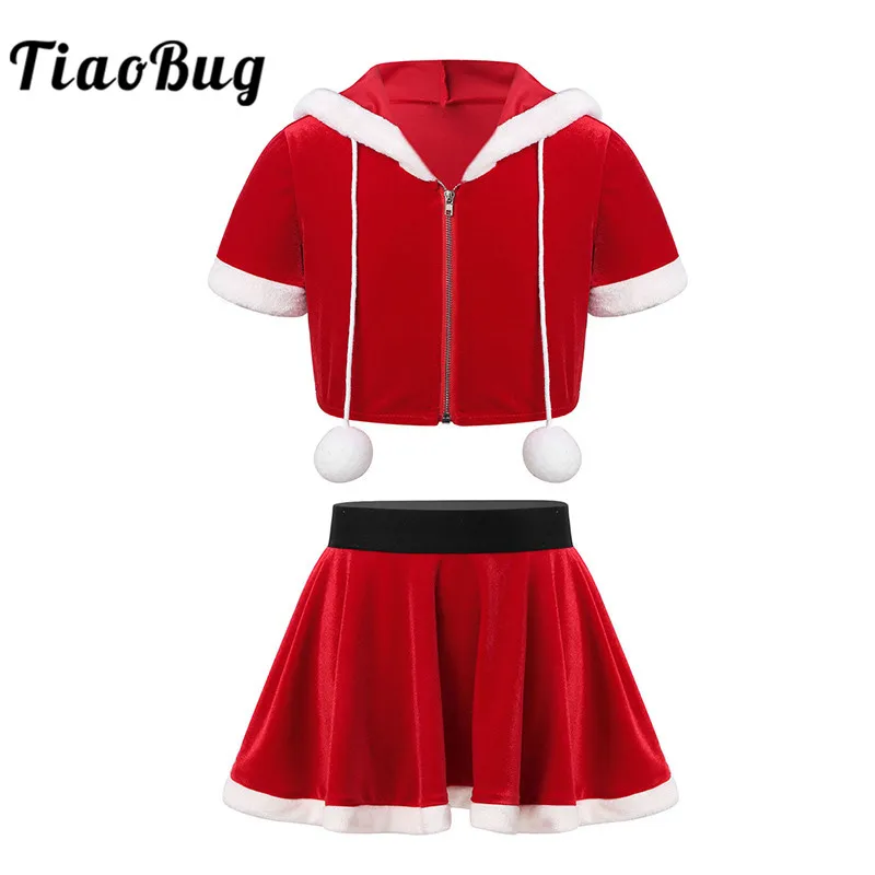 TiaoBug/осенне-зимние детские рождественские фланелевые Топы с капюшоном и