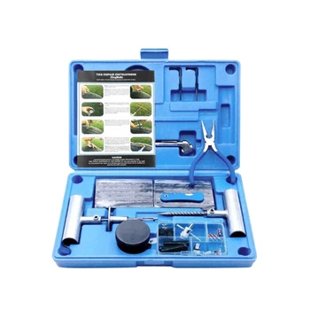

67pcs Tire Puncture Repair Kit Metal Heavy Duty Replace Set For Bike Car Motorcycle