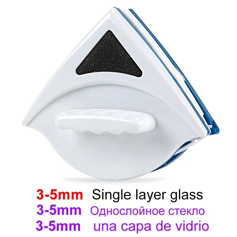 3-5mm single-layer Двухсторонняя Магнитная щетка для мытья окон, очистки стекла, бытовая щетка для мытья окон, магнитный очиститель стекла - Цвет: 3-5mm single-layer