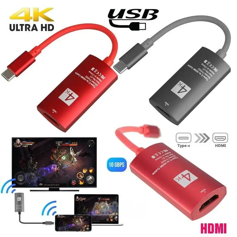 USB-C type-C 3,1 к HDMI 4K* 2K HDTV адаптер для samsung Galaxy S9/S8 MacBook Pro