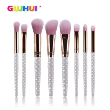 

8PCS Blending Wooden Handle High End Make Up Foundation Cosmetic Eyebrow Eyeshadow Brush Makeup Brush Sets Tools