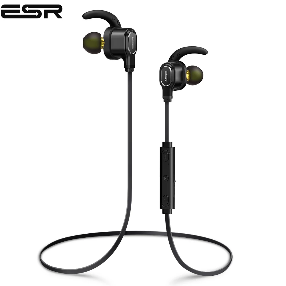 

ESR Wireless Earphone with Dual Drivers Light Bluetooth Earbuds Secure-Fit Sports Earphones Bass Boost HD Sound with Microphone