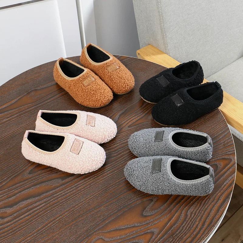

New Style 2019 Autumn And Winter New Korean Children's Cotton Shoes Girls Warm Shoes Girls Boys Non-slip Shoes Hot Sale
