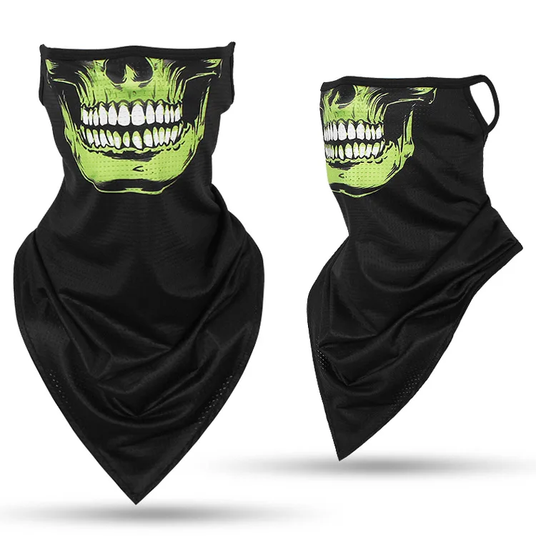 G64 Cycling face Mask triangle Hanging ear Outdoor riding headscarf Sunscreen Breathable Ice silk mesh material Headgear CS