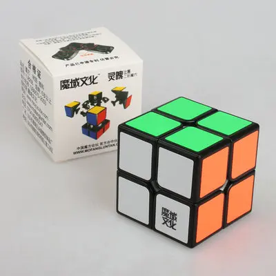 2X2X2 Шестигранная наклейка черное дно второй заказ Цветной волшебный куб головоломка конкурентоспособные детские игрушки цветная коробка детский подарок