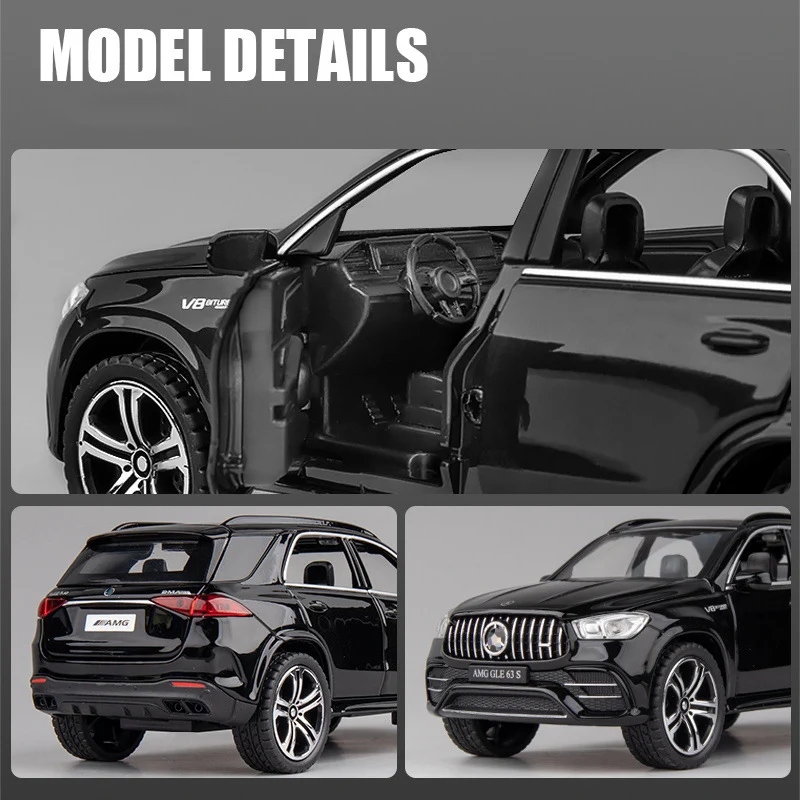 1:32 Benzs GLE63 S AMG SUV Car Model Alloy Car Die Cast Toy Car Model Sound and Light Children's Toy Collectibles Birthday gift 11 1:32 Benzs GLE63 S AMG SUV Car Model Alloy Car Die Cast Toy Car Model Sound and Light Children's Toy Collectibles Birthday gift